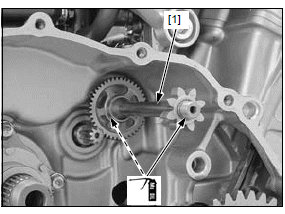Clutch/gearshift linkage/starter clutch