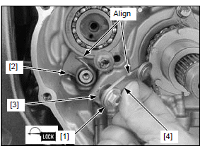 Clutch/gearshift linkage/starter clutch