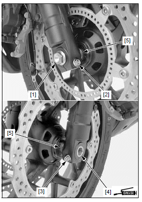 Front wheel/suspension/steering