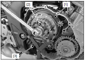 Clutch/gearshift linkage/starter clutch