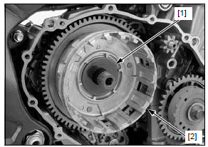Clutch/gearshift linkage/starter clutch