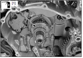 Clutch/gearshift linkage/starter clutch
