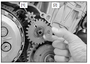 Clutch/gearshift linkage/starter clutch