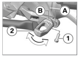 Adjusting the footbrake lever foot piece