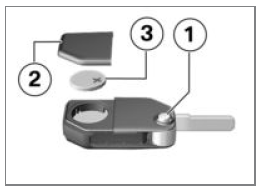 Replacing the battery of the key fob transmitter