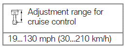 Switch on cruise control