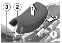 Rider and passenger seats 