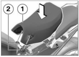 Rider and passenger seats 