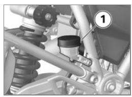Checking rear brake fluid level