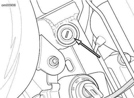 Fork Lock Location: Sportster Models