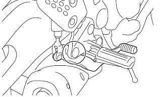 Checking and lubricating the brake and shift pedals